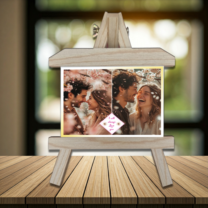 Șevalet Foto Personalizat Orizontal Love [1]