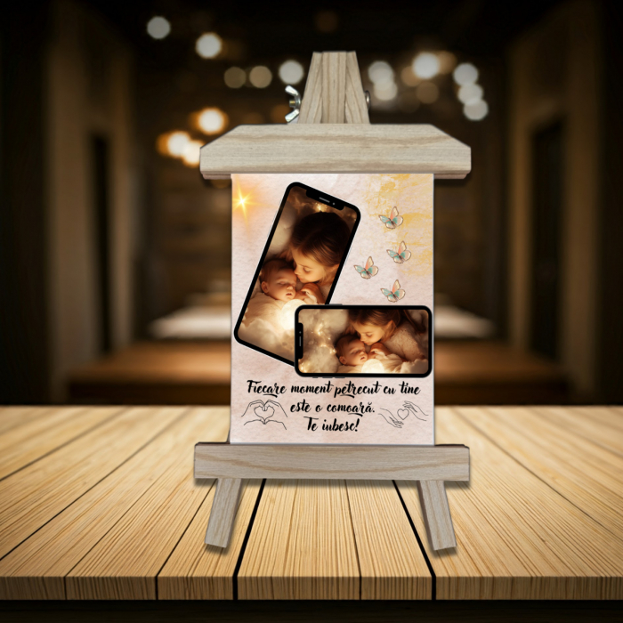 Șevalet Foto Personalizat Vertical Momente Prețioase 1 [1]