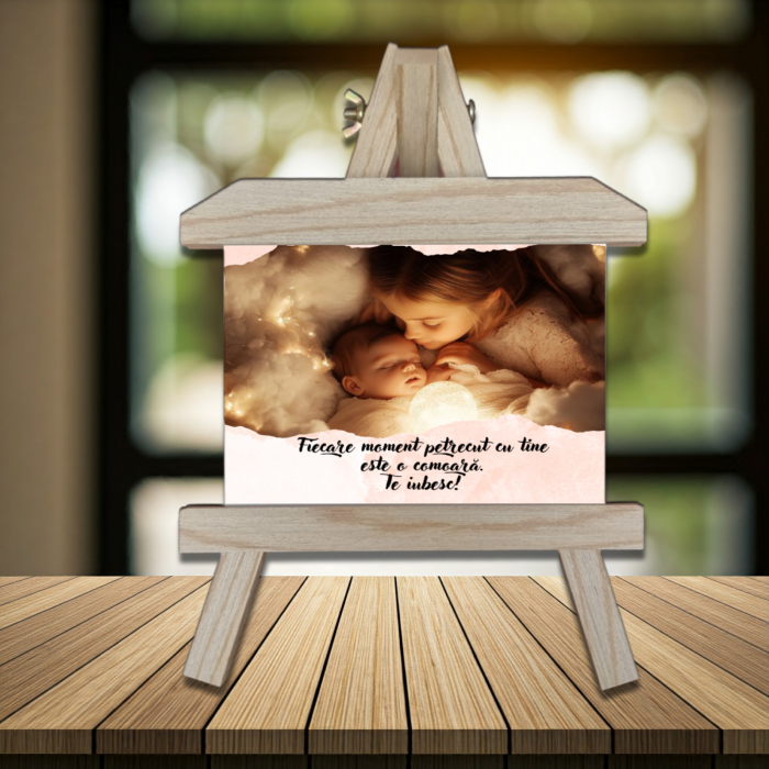 Șevalet Foto Personalizat Orizontal Momente Prețioase [1]