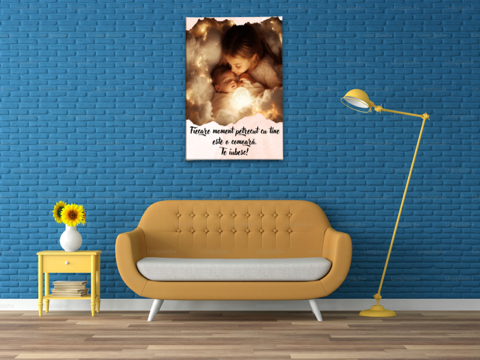 Tablou Canvas Personalizat Te iubesc cu o poza [1]