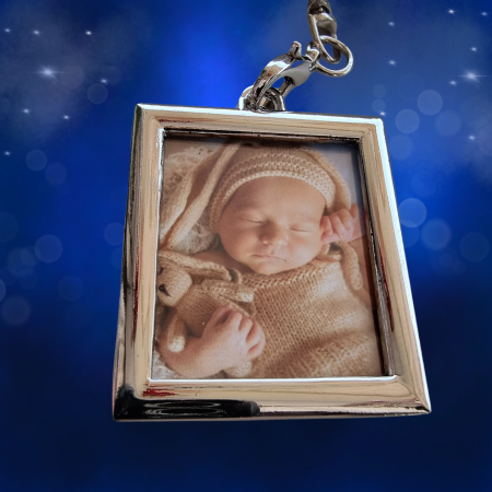 Brelocuri Personalizate - Breloc Dreptunghiular Personalizat cu Poza Ta