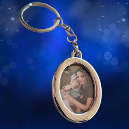 Breloc Oval Personalizat cu Poza Ta [2]