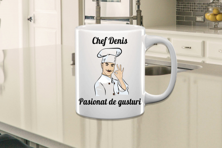 Cana Alba Personalizata - Cană Personalizată Bucătar