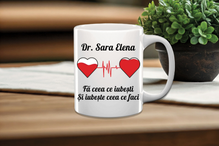 Cana Alba Personalizata - Cană Personalizată Doctor Cardiolog