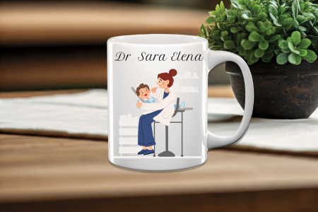 Cana Alba Personalizata - Cană Personalizată Doctor Pediatru