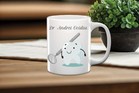 Cana Alba Personalizata - Cană Personalizată Doctor Stomatolog 2