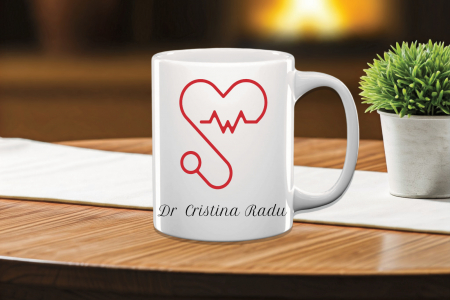 Cana Alba Personalizata - Cană Personalizată Doctor