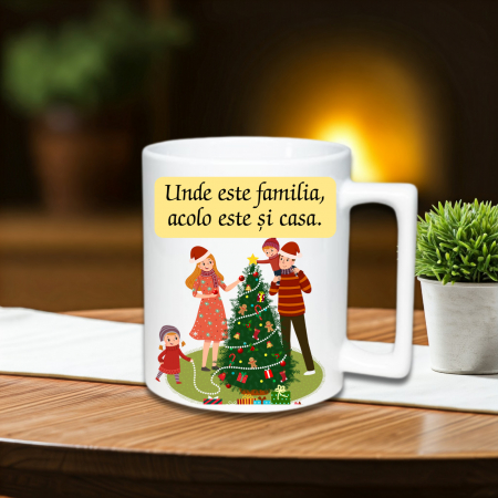 Crăciun - Cană Personalizată Toartă Dreptunghiulară De Crăciun