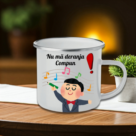 Cană Metalică Personalizată - Cană Personalizată Metalică Muzică