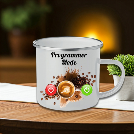 Cană Metalică Personalizată - Cană Personalizată Metalică Programator