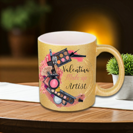 Cană Sidefată Personalizată - Cană Personalizată Sidefată Make-up