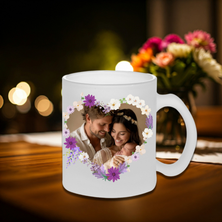 Valentine`s Day❤️ - Cană Personalizată Sticlă Sablată Love Inimă 1