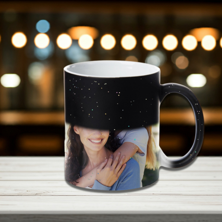 Valentine`s Day❤️ - Cană Personalizată Termosensibilă Cu Sclipici