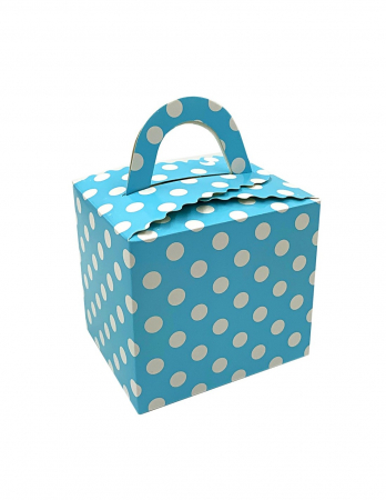 Cadouri Personalizate - Cutie cani albastru deschis cu buline