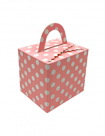 Cadouri Personalizate - Cutie cani roz cu buline