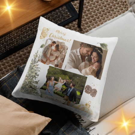 Pernă personalizată Formă Pătrată - Pernă Personalizată Crăciun 5