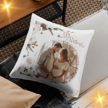 Pernă personalizată Formă Pătrată - Pernă Personalizată Crăciun 6