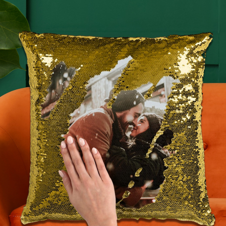 Pernă personalizată Formă Pătrată - Pernă Personalizată Cu Paiete