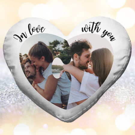 Pernă Personalizată Formă Inimă - Pernă Personalizată In Love With You
