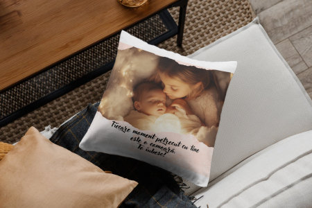 Pernă personalizată Formă Pătrată - Pernă Personalizată Momente Prețioase 2