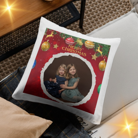 Pernă personalizată Formă Pătrată - Pernă Personalizată Crăciun