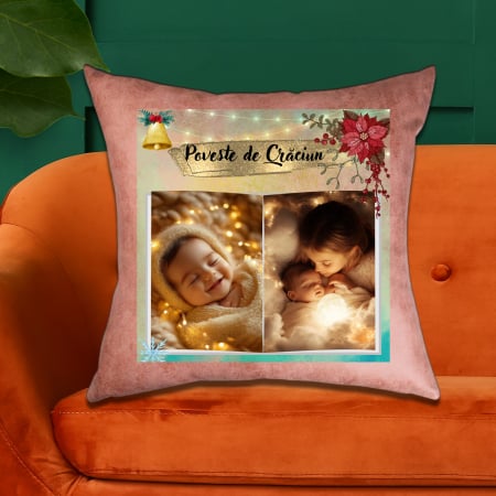 Perne Personalizate de Crăciun - Pernă Personalizată Piele Crăciun 2