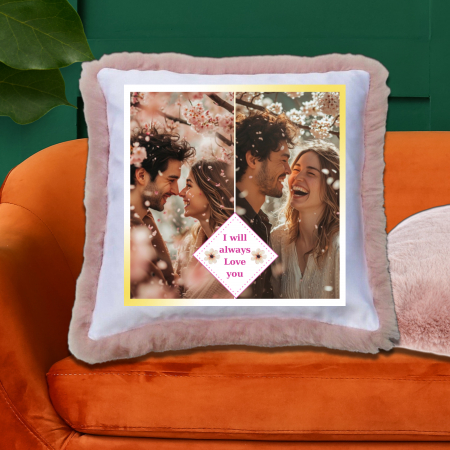 Pernă personalizată Formă Pătrată - Pernă Personalizată Pufoasă Love You