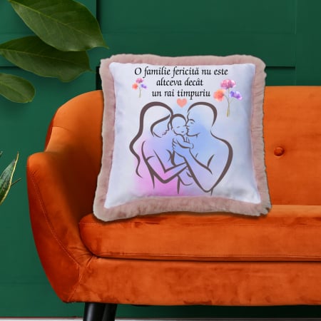 Perne Personalizate - Pernă Personalizată Pufoasă Familie