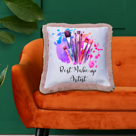 Pernă personalizată Formă Pătrată - Pernă Personalizată Pufoasă Make-up