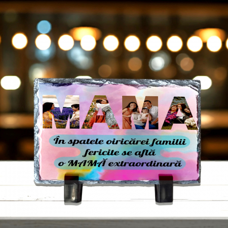 Ardezie Dreptunghiulară - Placă Ardezie Personalizată Dreptunghiulară Mama