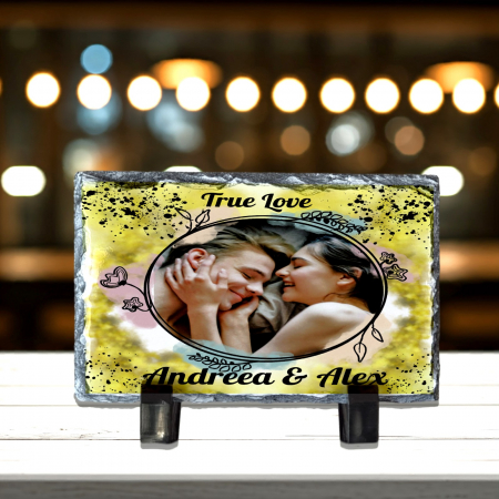 Ardezie Dreptunghiulară - Placă Ardezie Personalizată Dreptunghiulară True Love