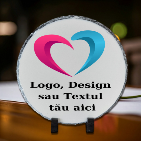 Ardezie Rotundă - Placă Ardezie Personalizată Rotundă Design Propriu