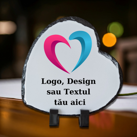 Ardezie Inimă - Placă Ardezie Personalizată Inimă Design Propriu