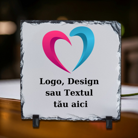 Ardezie Pătrată - Placă Ardezie Personalizată Pătrată Design Propriu