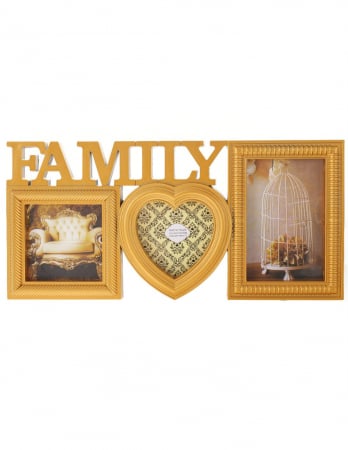 Rame Foto-Colaj✨ - Rama foto colaj Family auriu 3 poze