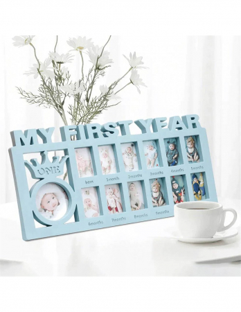 Rame Foto-Colaj✨ - Rama foto colaj My First Year ONE 13 poze - Bleu