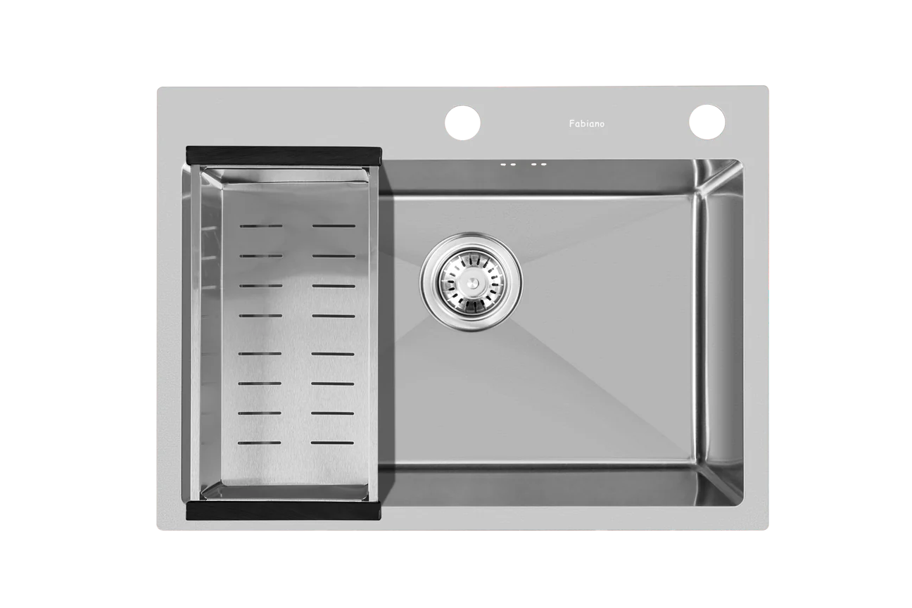 Chiuvetă 600 x 450  Satin baterie + dozator + picurător [3]