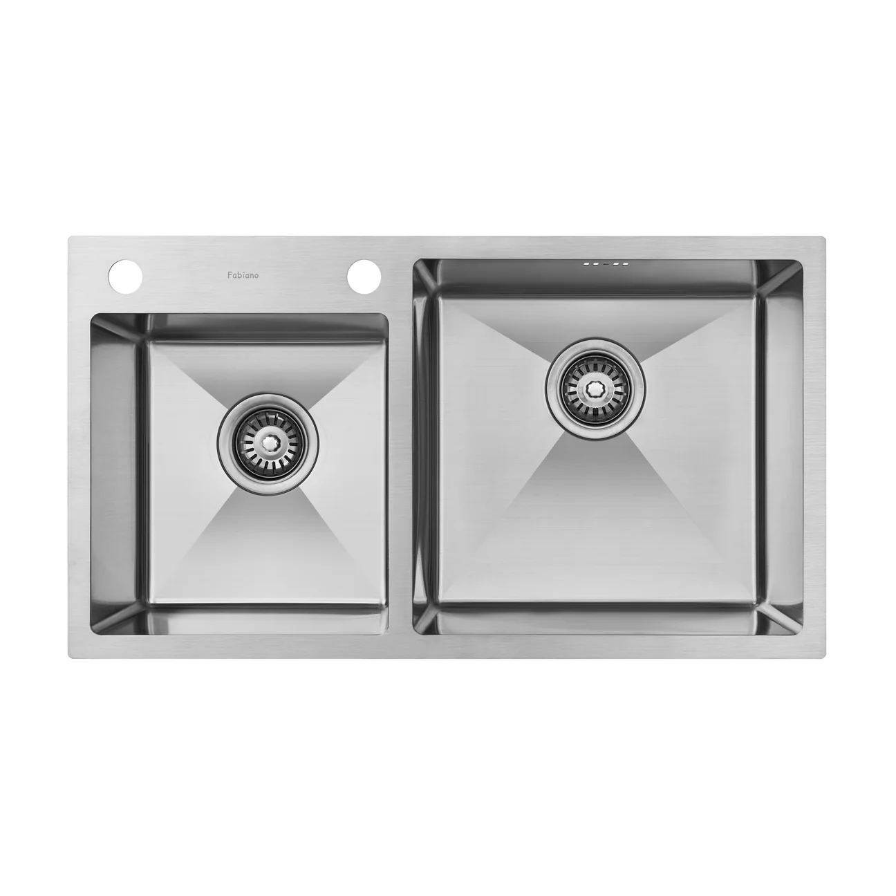 Chiuvetă 780 x 430 / 180 Satin baterie + dozator + picurător [3]
