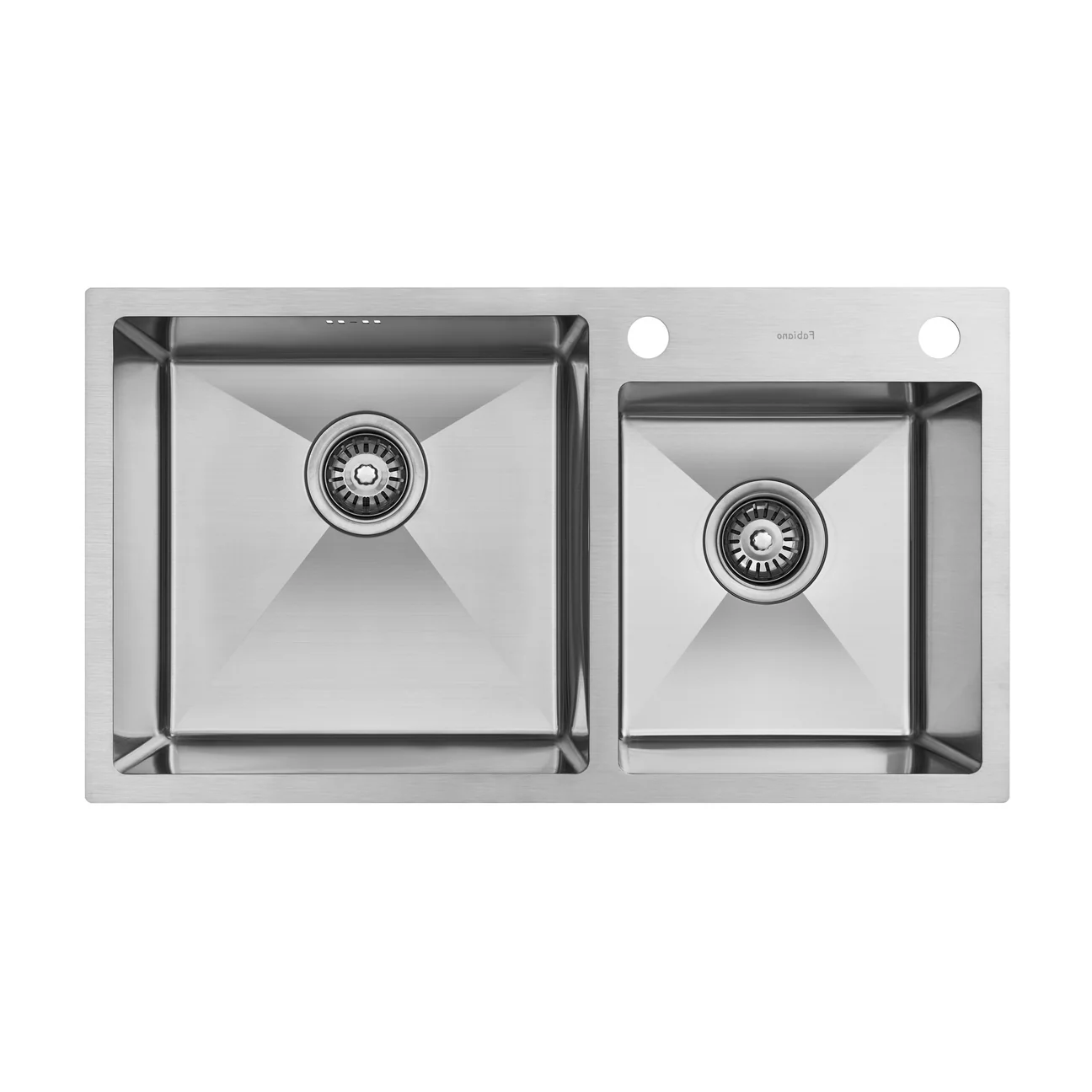 Chiuvetă 780 x 430 / 180 Satin baterie + dozator + picurător [2]