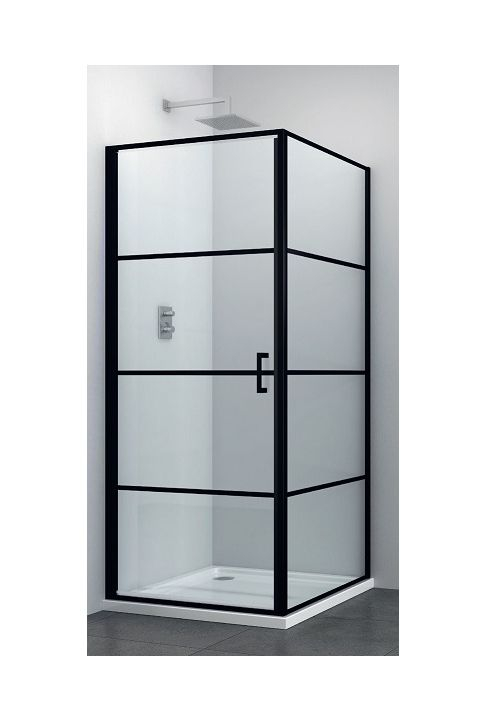 ELITE BLACK GRID - Parte fixa pt. cabina de dus modulara, 80cm [2]