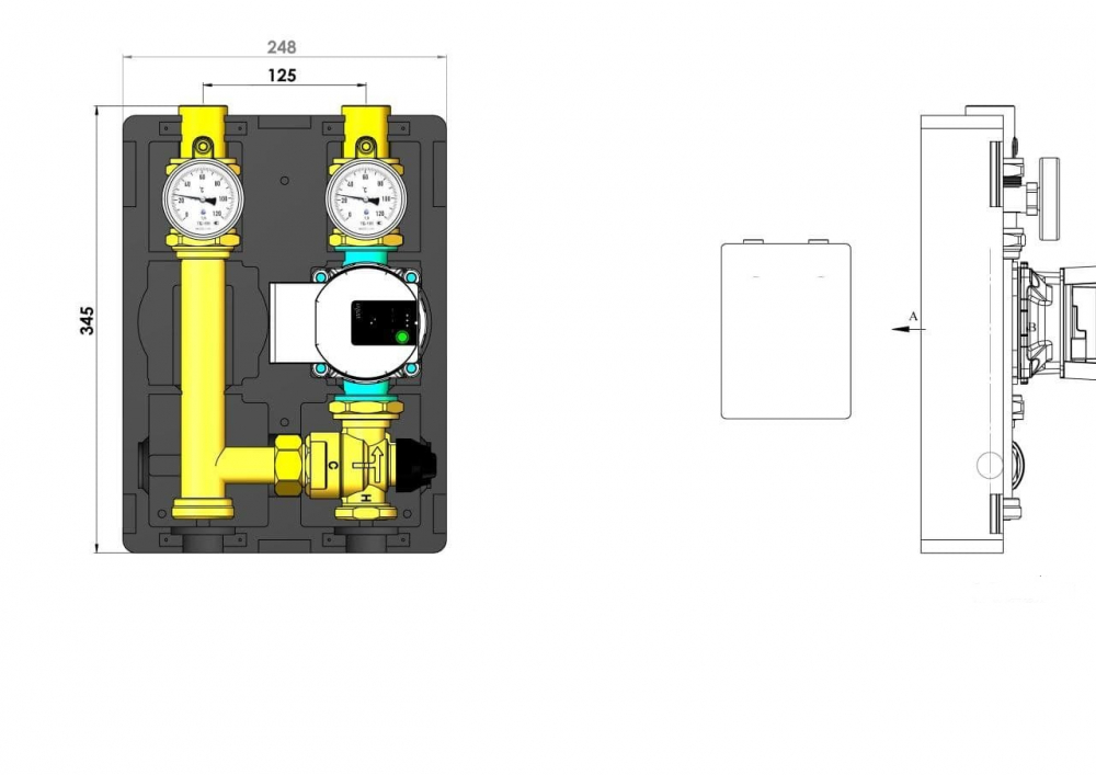 GRUP DE POMPARE LA PUNCT FIX 35-60’C DN25 25/6 TERMO+ [2]