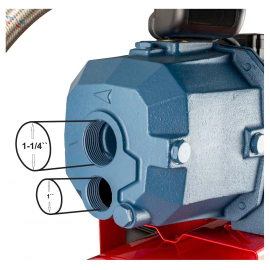 Hidrofor de adancime cu ejector Everpower BAR-TDP370/24, 1100W, vas otel 24 litri, debit 35L/min, adancime 17 m [2]