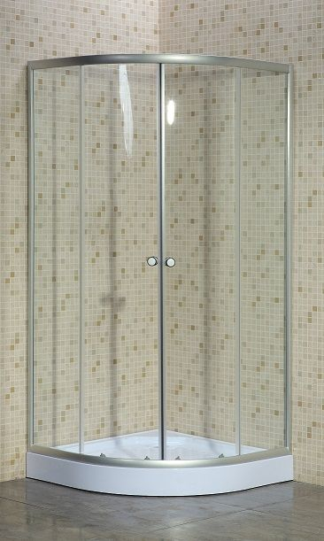 Set cabina de dus+cadita joasa, semirotunda, 80 x 80 x 192,5 [2]