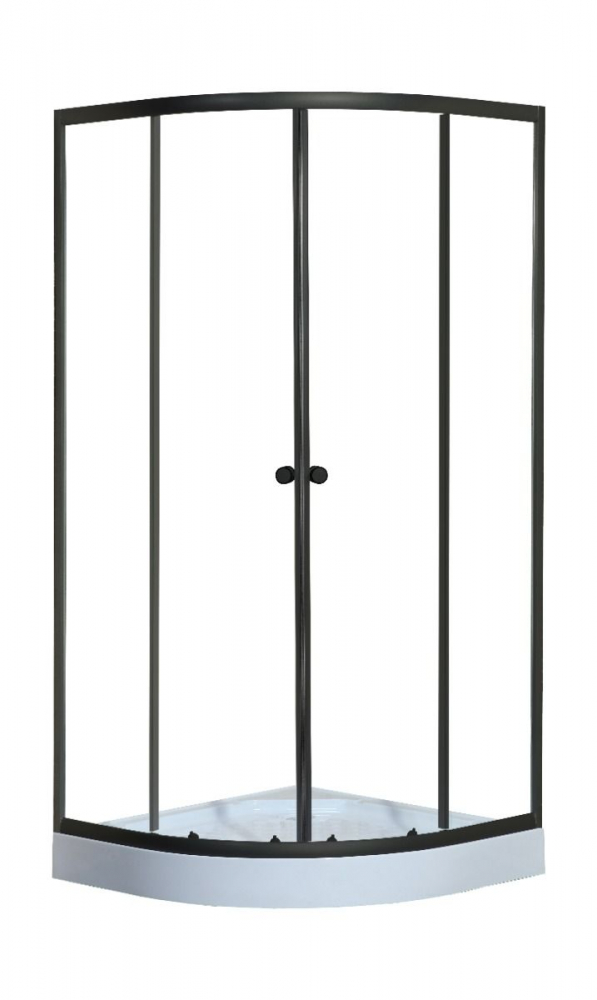 Set cabina de dus+cadita joasa, semirotunda, 90x90x192,5cm [1]