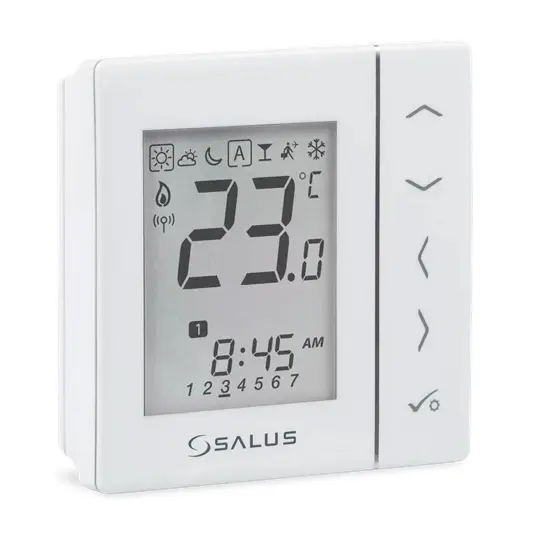 Termostat pentru incalzire in pardoseala, Salus VS20WRF, Wi-Fi, afisaj digital, programabil, 4 x AAA, alb [1]