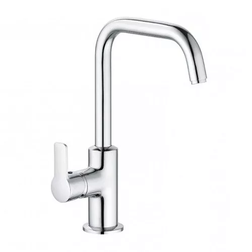 Baterie lavoar Kludi Pure&Easy 370230565, 3/8'', marimea L, monocomanda, cartus ceramic, ventil cu tija, crom [1]