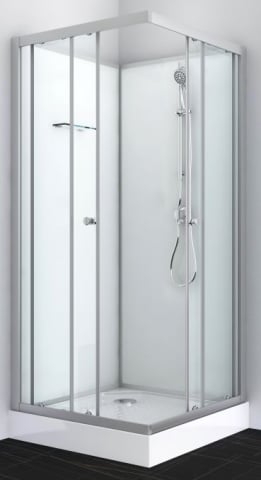 Cabine de dus si cadite - Cabina de dus completa, simpla, fara plafon, 90x90x205cm