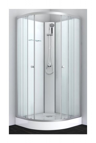 Cabine de dus si cadite - Cabina de dus completa, simpla, fara plafon, 80x80x205cm