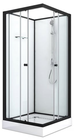 Cabine de dus si cadite - Cabina de dus completa, simpla, fara plafon, 90x90x205cm