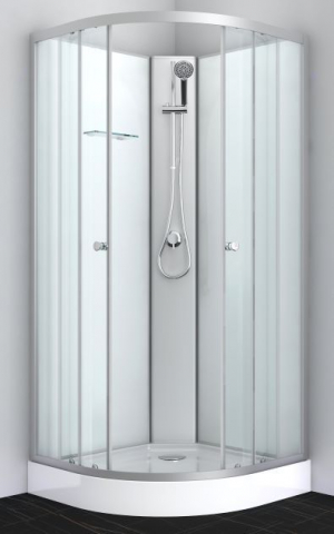 Cabine de dus si cadite - Cabina de dus completa, simpla, fara plafon, 90x90x205cm